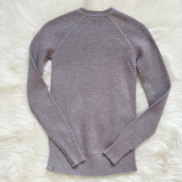 Lululemon Heathered Frosted Mulberry Silver Lilac Still Lotus Reversible Sweater - Picture 5 of 6